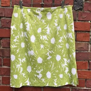 Talbots Stretch Floral Lines Pencil Skirt Size 8